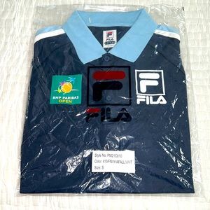 Official FILA BNP Paribas Open Collared Shirt , Mens S, New